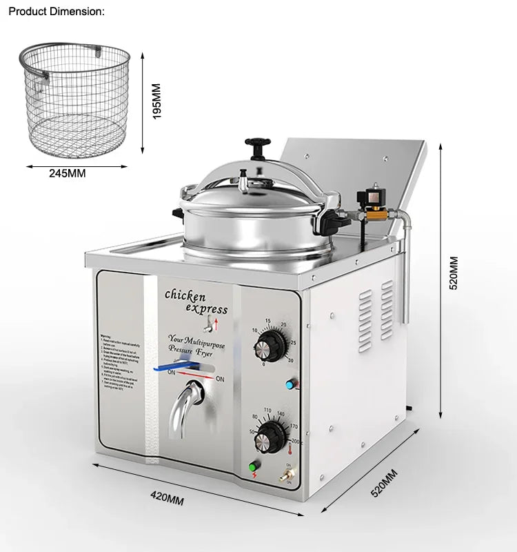 Electric fryer Commercial pressure