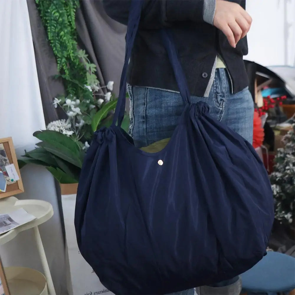 Handbag Folding Shopping Bag Large Capacity Portable Foldable Eco Bag Eco-Friendly Shoulder Pouch Grocery Storage Bag Shopping