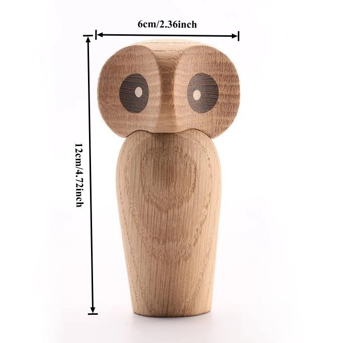 Wooden Owl Decorations, Gifts, Creative Home Decor Accessories, Decorative Figurines, Modern Miniature Sculptures
