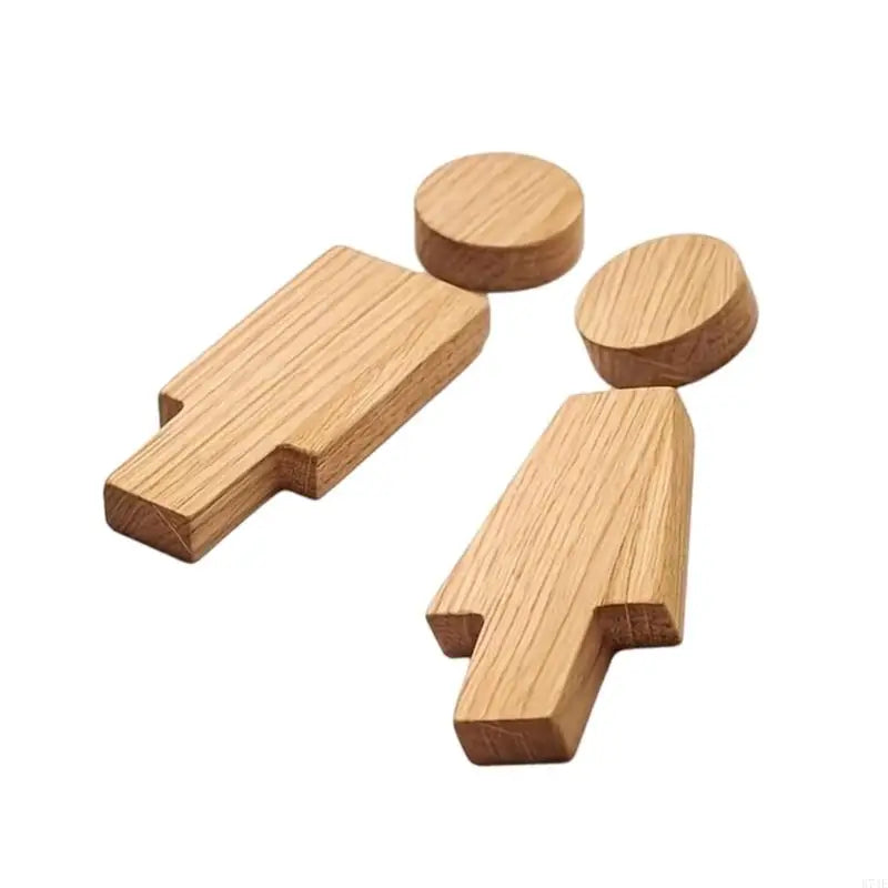 Wood Toilet Sign Men and Women Bathroom Signs Set Restroom Signage Bathroom Door Signs Washroom Signboard for Home
