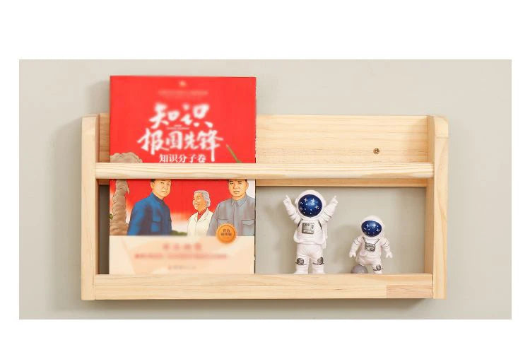 Wood Nursery Book Shelf Wall Mounted,Floating Bookshelf for Kids Room,Toys and Books Storage Organizer Bookshelves for Bedroom