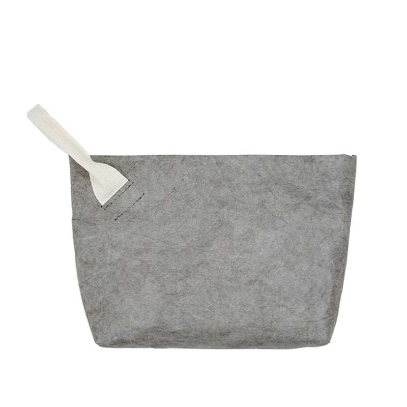 Eco - conscious & Fashion Cosmetic Bag Lightweight Durable Retro Paper Makeup Bag A Good Travel Companion