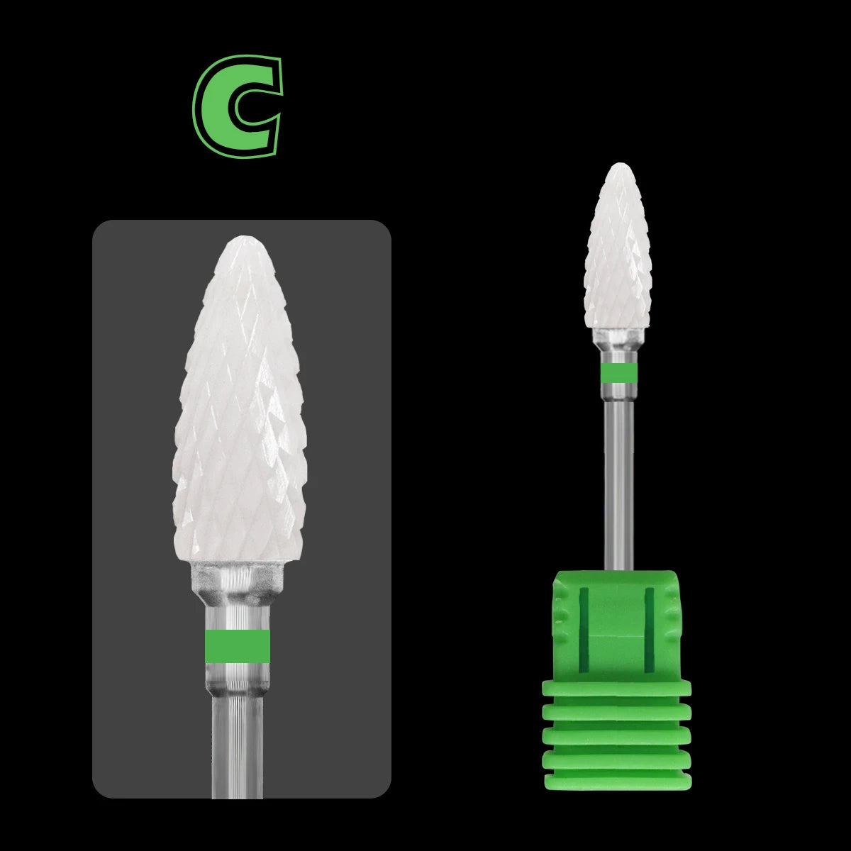 ECO Economy Ceramic Nail Drill Bit  Rotary Burr Milling Cutter Flame Bullet Bits For Manicure Pedicure Tools Accessories