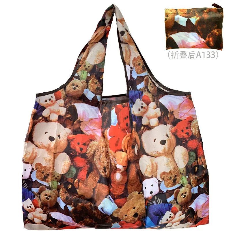 58X53X40cm foldable eco-bag Oxford cloth eco-friendly shopping bag portable bag large supermarket grocery bag case