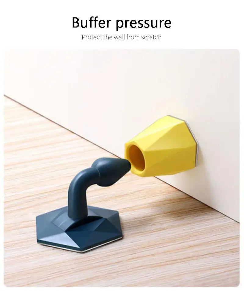 Mute Silicone Door Stopper Self Adhesive Door Stops Door Wall Buffer Protector Safety Tool Bumper Door Pads Door Rear Retainer