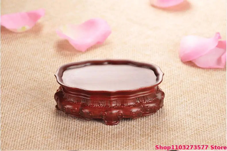 Natural Solid Wood Display Stand for Incense Burner Sculpture Figurine Handicraft Home Decor Display Base Vase Holder