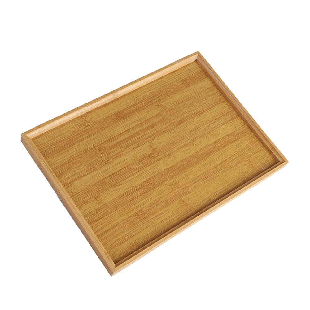 Bamboos Wood Rectangular Tea Tray Solid Wooden  Tray Tea Cups Trays Stand Tray For Kitchen Party Tea Bar Storage Tray Tableware