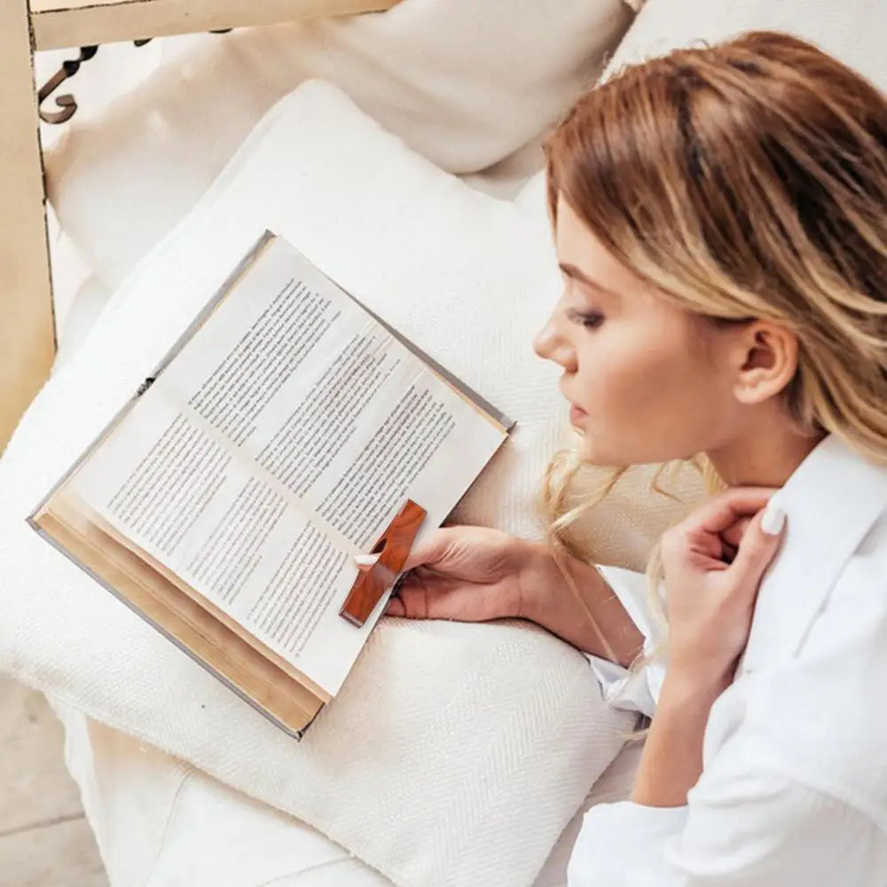 Wooden Thumb Bookmark Thumb Book Page Support Wooden Book Finger Page Holder Reading Aids Book Accessories Tools For Reading